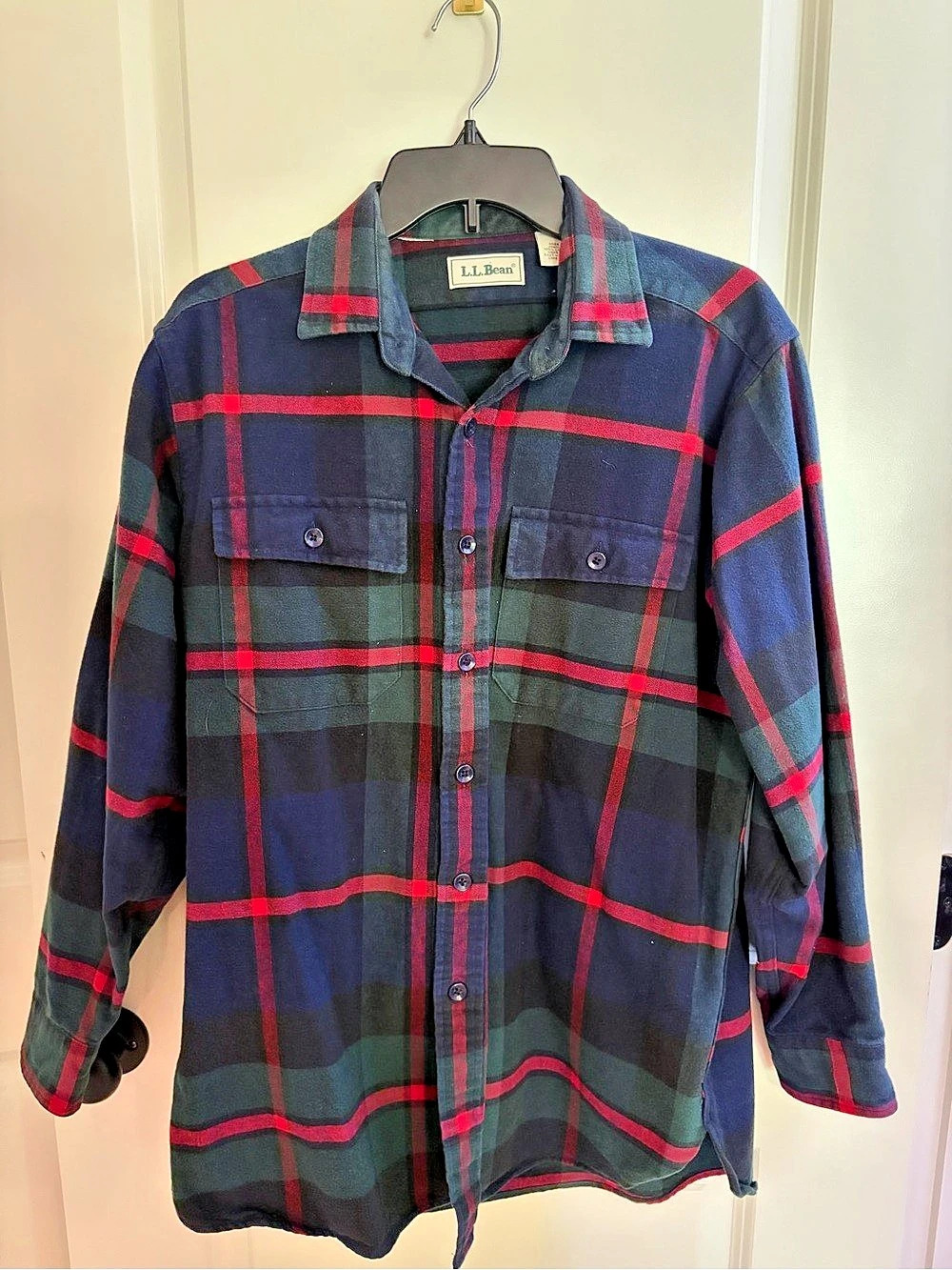 L.L.Bean Men's Scotch Plaid Flannel Shirt, Traditional Fit